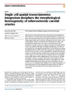 Single cell spatial transcriptomics integration deciphers the ...