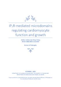 IP3R-mediated microdomains regulating cardiomyocyte function and growth